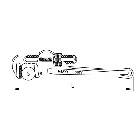 Clé serre-tube U.S FONTE - 900mm Ouverture Max 5