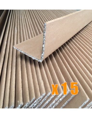 Cornières carton 75x75x5 x1700 mm - 15 unités (25.5 ml)