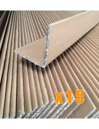 Cornières carton 75x75x5 x1700 mm - 15 unités...