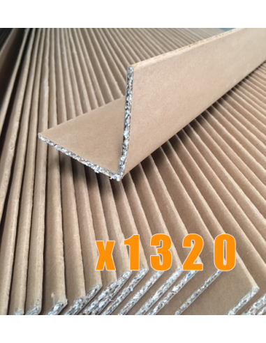 Cornières carton 75x75x5 x1700 mm - palette de 1320 unités (2244 ml)