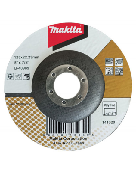 Disque à lamelles 125mm grain très fin (120 et plus) pour métaux