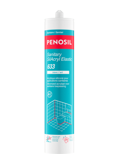 PENOSIL SILACRYL 633  Mastic acrylique siliconé - BLANC - 300ML
