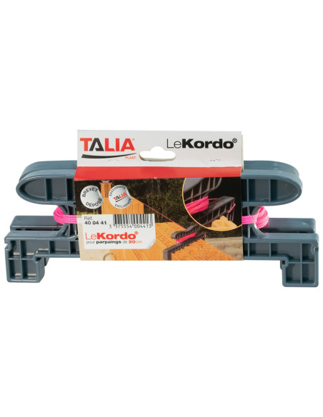 Cordeau enrouleur LE KORDO 200mm avec fils fluo 1,5mmx20m - TALIAPLAST 400441