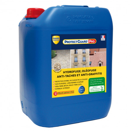 ProtectGuard PRO: Hydrofuge, Oléofuge, Anti-salissures, Anti-graffiti (5Litres)