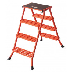 Marchepied pliant Acier 4 marches Hauteur 90 cm -...