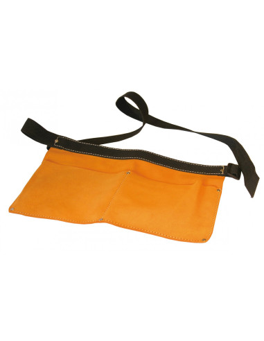 Poche à clous avec ceinture en cuir souple -...