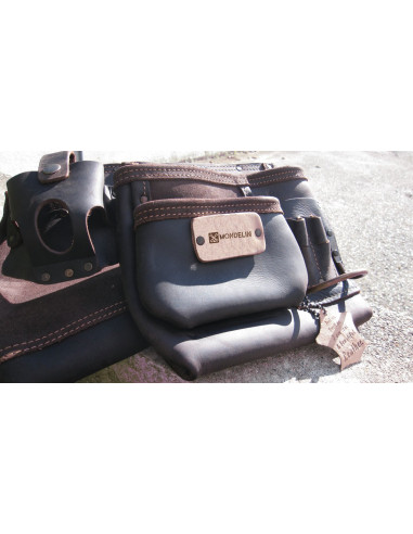 Ceinture avec poches en cuir tanné - MONDELIN...