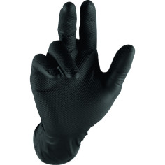 Gants à usage unique Nitrile Grippaz® 246A noirs (Boîte...